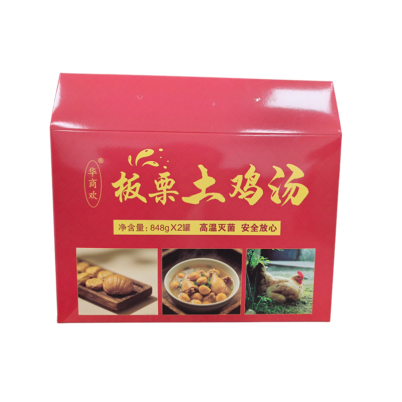 华商欢 罗田板栗散养土鸡汤高温灭菌安全放心礼盒装848g*2罐/盒